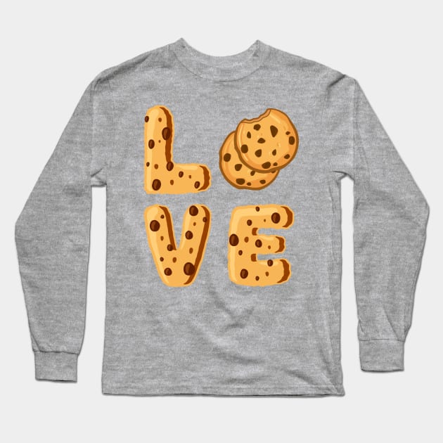 Chocolate chip cookies Baking Sweet - Love Long Sleeve T-Shirt by JunThara